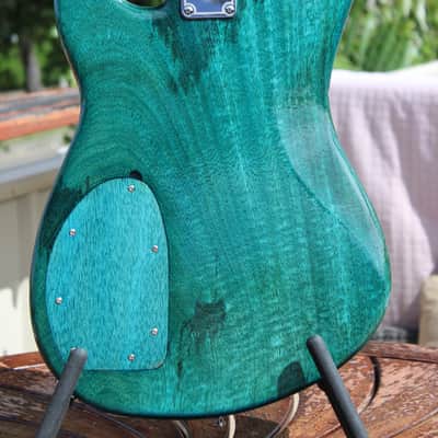 Orzani Semi Hollow Jazz Bass 2024 - Two Pack Clear Grained Finish image 2