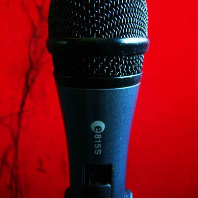 Vintage 1990's Sennheiser E815S dynamic cardioid microphone Low Z w mic clip image 7