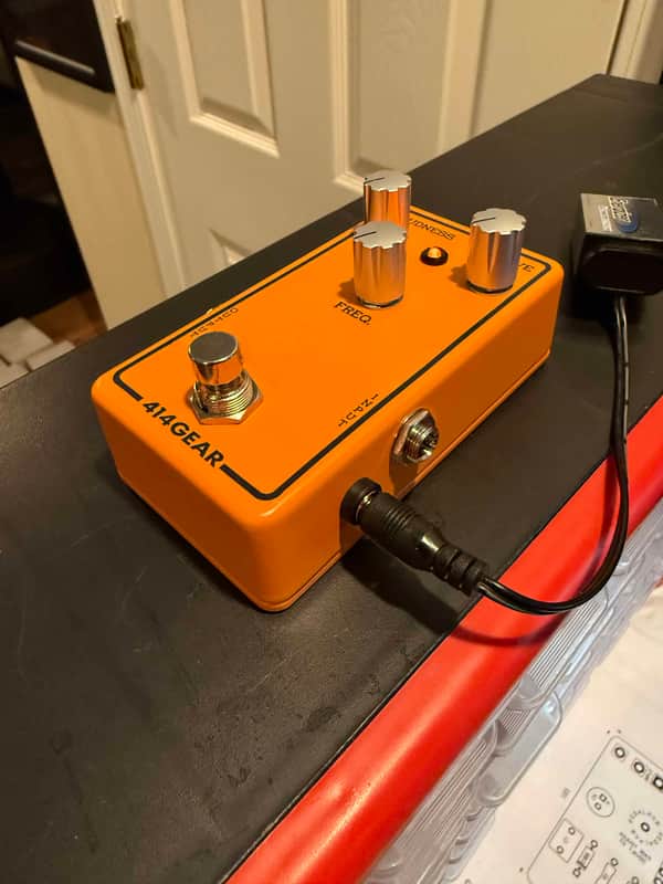 Custom PedalPCB Matte Orange Mach 1 Overdrive (Clone of the Greer Lightspeed organic overdrive) image 1