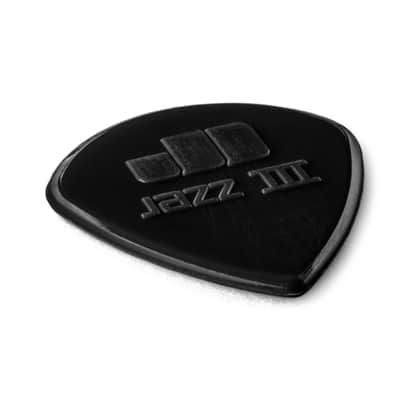 Dunlop - 47P3S - Nylon Jazz III Black Stiffo Point Guitar Picks - 1.38mm - Pack of 6 image 4