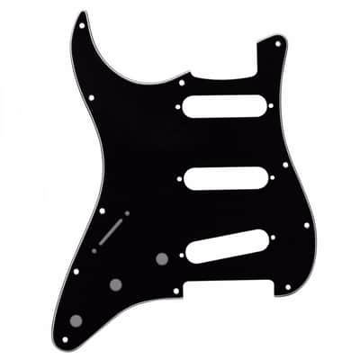 Left Handed Stratocaster Electric Guitar Pickguard Scratch Plate USA MEX - Black