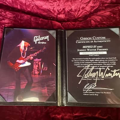 Gibson Custom Shop Johnny Winter Signature 1963 Firebird V 2008 - Tom Murphy Aged Vintage Sunburst image 14