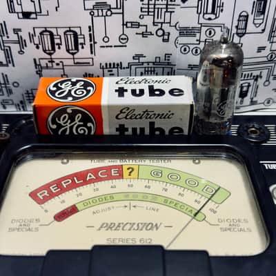 GE 12BH7A Grey Plates O‑Getter 1961 NOS Factory Matched Set – Preamp/Driver Tubes image 10