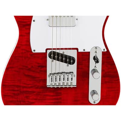 Squier Affinity Series Telecaster FMT SH Electric Guitar Regular Transparent Crimson image 5