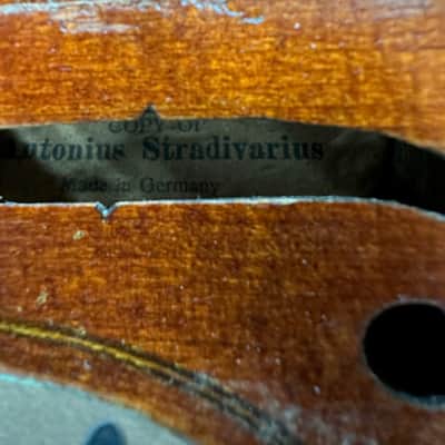 Used Copy of Antonius Stradivarius 3/4 Violin Made in Germany w/ Hard Case image 13