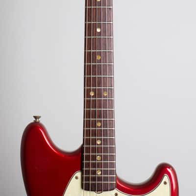 Fender  Competition Mustang Solid Body Electric Guitar (1971), ser. #306296, original grey hard shell case. image 8