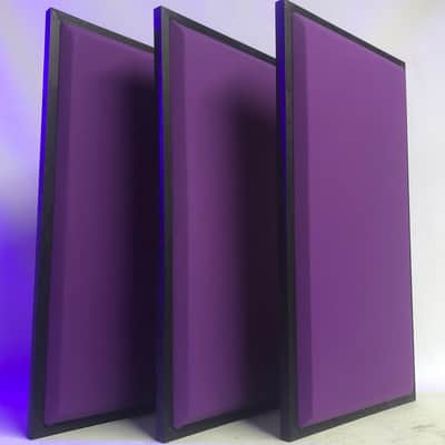 Custom Framed Acoustic Wall Panel | Grape Fabric & Black Wood Frame | Furniture-Quality Sound Absorbing Panel | Recording Studio, Home Studio, Mixing Room, Podcast Studio, Home Theater, Listening Room, Office & Vocal Booth | Made in USA image 3