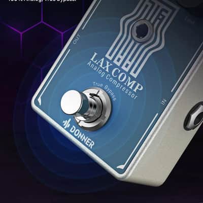 LAX COMP Guitar Effect Pedal True Analog Compressor Pedal Classic Peak Limiter Style Compressor with 2 Band EQ Boost image 4