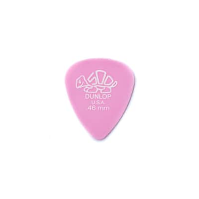 Dunlop JD-41P.46 Delrin 500 Standard Picks 12-Pack 0.46mm (Pink) - Set of Picks image 1
