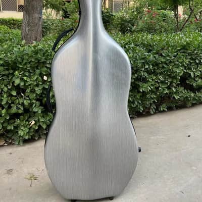 4/4 Cello Case Carbon Fiber Cello Box Carry for gray colour,free shipping image 4