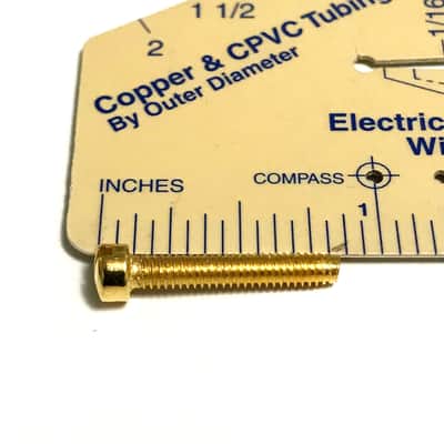 US Humbucker / P90 Guitar Pickup Pole Piece Fillister Screws Gold 6pcs image 4