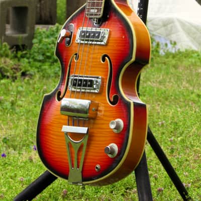 ~Space Bass~ 1967 Silvertone 1496 / Tesco EB-210 Hollowbody Violin Bass - Vintage Japan MIJ Beatle image 20