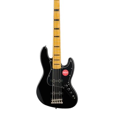 Squier Classic Vibe 70s Jazz Bass V 5 String Maple Neck Black image 2