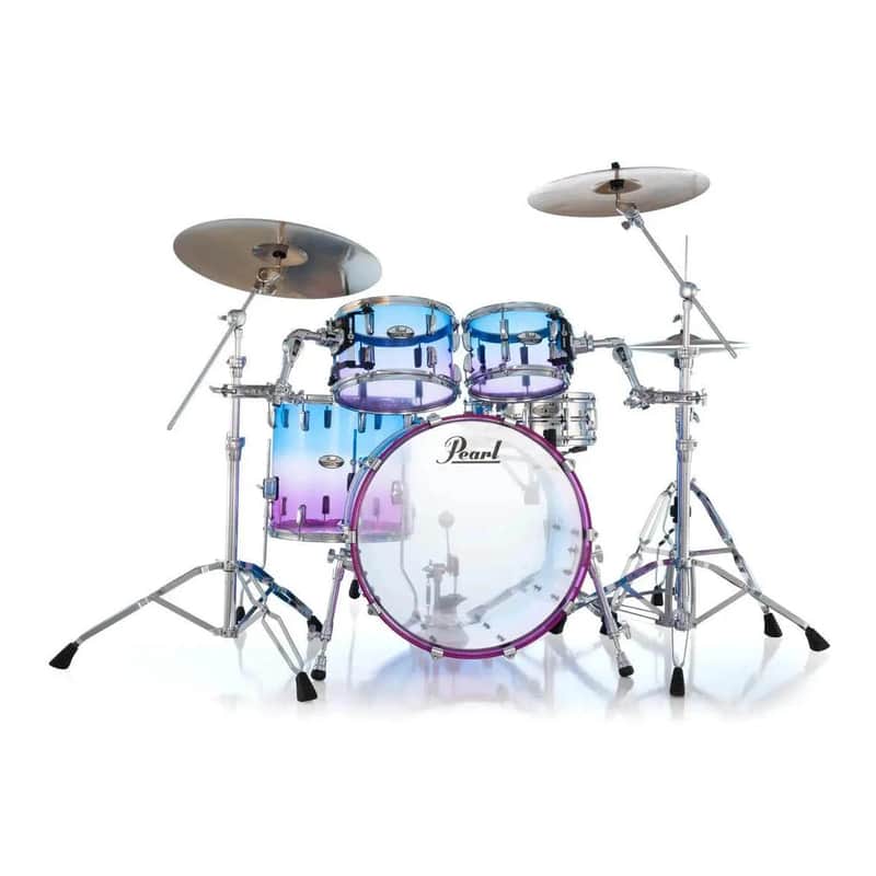 Pearl Crystal Beat Limited Edition 4pc Acrylic Drum Set Cotton Candy Fade image 1