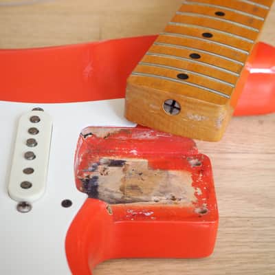 1983 Fender Stratocaster '57 Reissue Fullerton American Vintage Fiesta Red w/ohc, Hangtags image 15