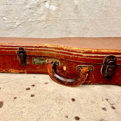 1950's Gibson Les Paul Guitar Case Brown-Pink Lifton 4 Latch Flat Top ~1952-1954 image 9