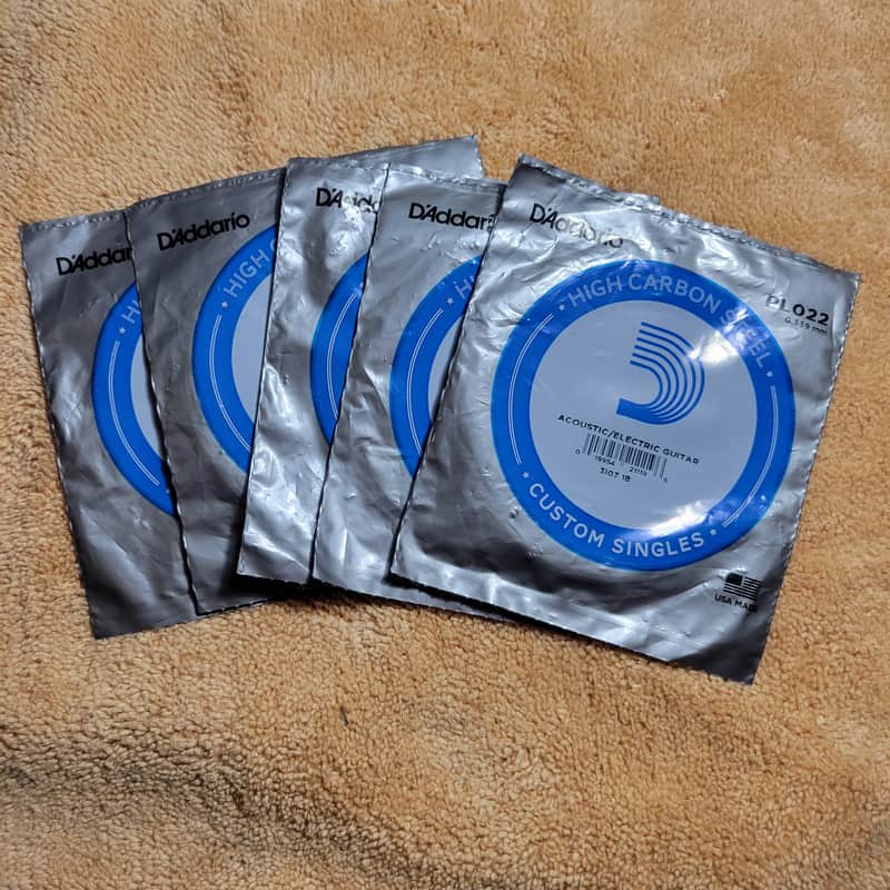 D'Addario PL022 Plain Steel Single Guitar String, .022 2000 - 2020 - Steel image 1