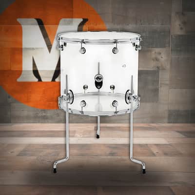 DW Design Series Acrylic Floor Tom 16x18 - Clear w/Chrome Hardware (DDAC1618TTCL) image 1