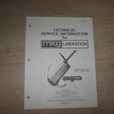 Moog Liberation Original Synthesizer Service Information + Factory Service Bulletins - Original -1980- Vintage Synthesizer Brochure/Catalog - RARE