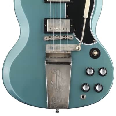 Gibson Custom 1964 SG Standard Reissue Electric Guitar - Pelham Blue  Murphy Lab Ultra Light Aged image 2