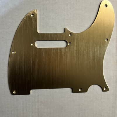 New Light Gold Brushed Anodized Aluminum Telecaster Electric Guitar Replacement Pickguard Tele TL image 2