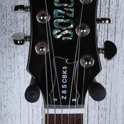 Sozo Z Series Z8SCBK Single Cut Solid Body Electric Guitar with Hardshell Case image 11