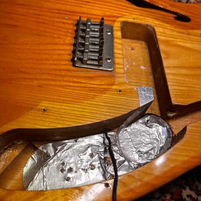 1974 Greco TE-450N Thinline Tele ... EMBOSSED Maxon PU-103 Prototype Wide-Range Humbuckers ... BAKED MAPLE FRETBOARD ... (Made In Japan Lawsuit Era) + GIGBAG image 17