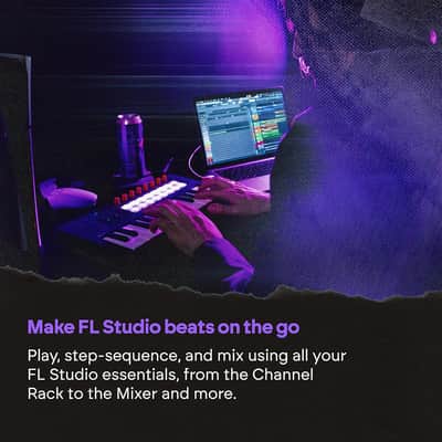 Novation FLkey 2 Mini 25 — 25-Mini-Key MIDI Controller Keyboard for FL Studio Beginners. Make Beats with USB, Pitch & Mod Strips, 16 Drum Pads, and Arpeggiator — Inc. 6 Months of FL Studio image 5