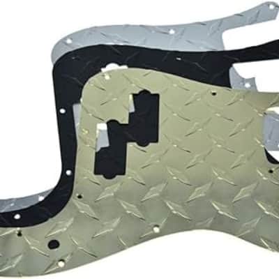 Fender Precision Bass Diamond Aluminum Pickguard - Gold image 3