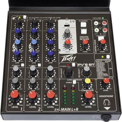 Peavey PV 6 BT 6 Channel Mixer with Bluetooth 2010s - Black image 2