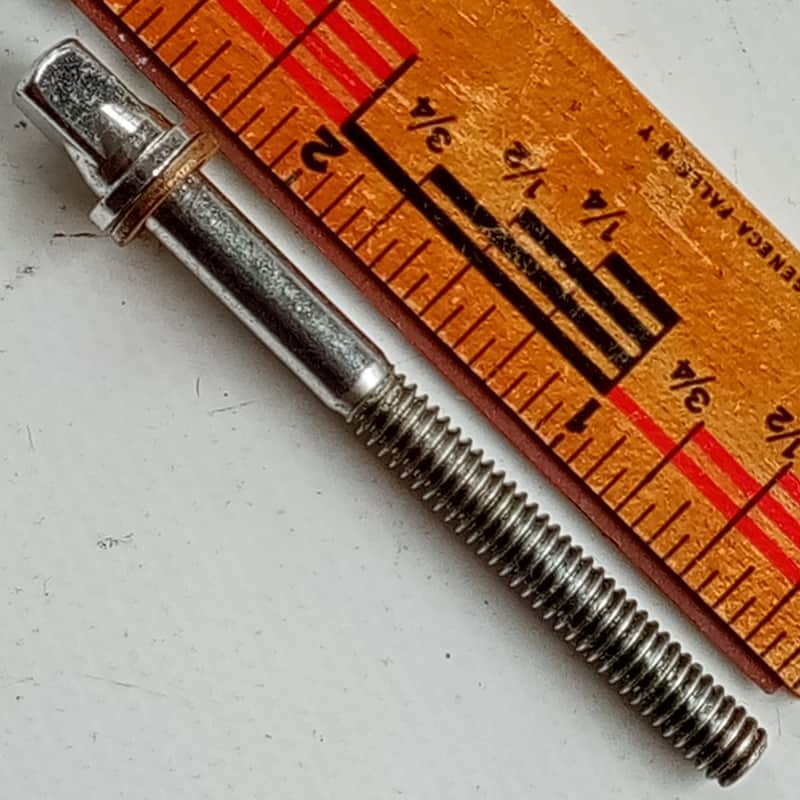 Rogers 2.25" T-Rod Snare/Tom Drum Chrome Plating Vintage Powertone 1.5"Thread*VG image 1
