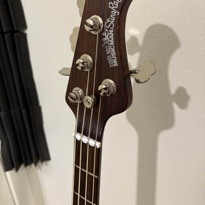 Ernie Ball Music Man Stingray 4 HH 2014 Limited Edition All Rosewood Neck and Fretboard - White image 6