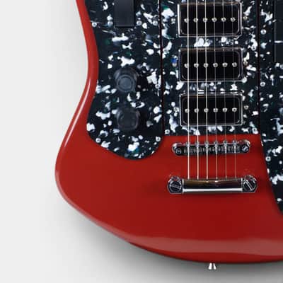 Formanta Style Red Guitar Built-in Onboard Fuzz Effect Soviet Reissue image 5