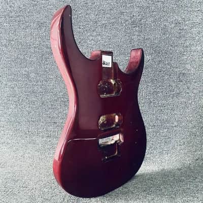 Red DIY Project HH Guitar Basswoo Body image 7