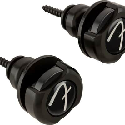 099-0818-606 Genuine Fender Infinity Black Straplocks "F" Locks for Guitar/Bass