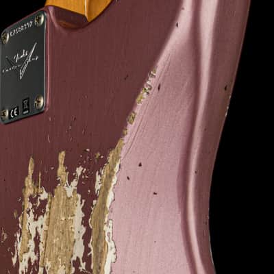 Fender Custom Shop 1966 Stratocaster SH Heavy Relic - Aged Burgundy Mist Metallic #88392 image 13