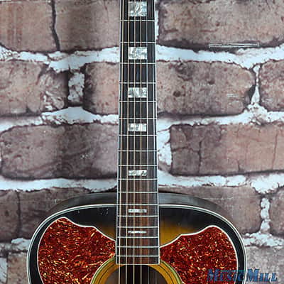 Vintage 1967 1968 Harmony H1265 Sovereign Deluxe Dreadnought Jumbo Acoustic Guitar image 4
