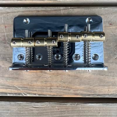 Tricked Out Guitar Bass Bridge Slotted Brass Saddles    [DN2]