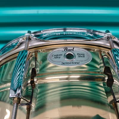 ⚡Pearl Custom Alloy Sensitone Brass Shell Snare Drum 14"X5.5"⚡ image 9