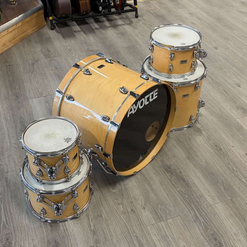 Ayotte 1999 Custom Shell Kit Acoustic Drum - Natural Blonde Gloss, Used image 1