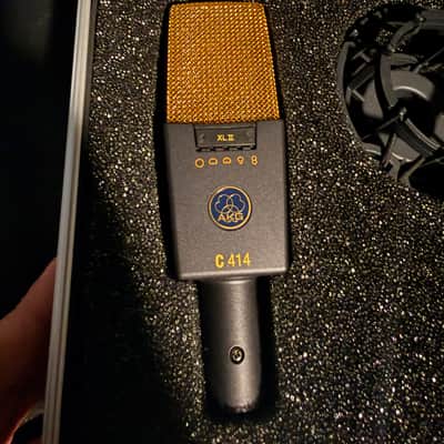 AKG C414 XLII Large Diaphragm Multipattern Condenser Microphone 2010s - Black image 1