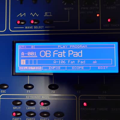Oberheim OB-12 49-Key 12-Voice Synthesizer 2000 - Blue - LCD REPLACED! image 3