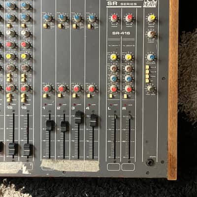 read description: rare Allen & Heath SR Series 416, multitrack, 4 Groups, vintage analog console, late 1980s, Wooden Panels, EQ, Effect Sends Buses image 11