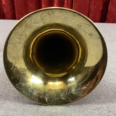 Frank Holton Gustav Heim Custom Trumpet w/Floral Bell (1927) image 9