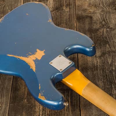 Fender CUSTOM SHOP JAZZ BASS 1961 RW #CZ556667 - Heavy Relic Lake Placid Blue image 3