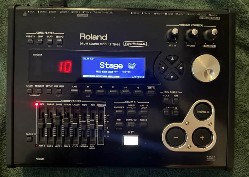 Roland TD-30 Drum Sound Module 2012 - 2016 - Black image 1