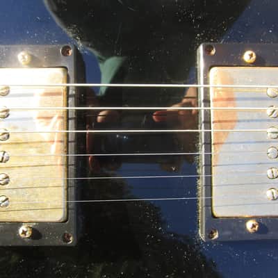 Samick LP Custom Style Guitar, 1990's, Japan,  Black, Gold Hardware, Gig Bag image 4