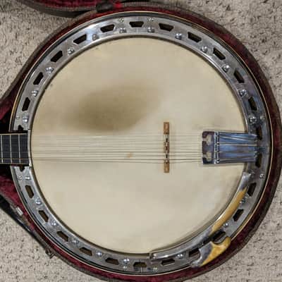 Vega Vox Tenor 4 string Banjo 1930's Gold pearloid image 2