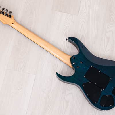 2000 Ibanez Prestige RG2020X Transparent Light Blue w/ DiMarzio + Piezo image 13