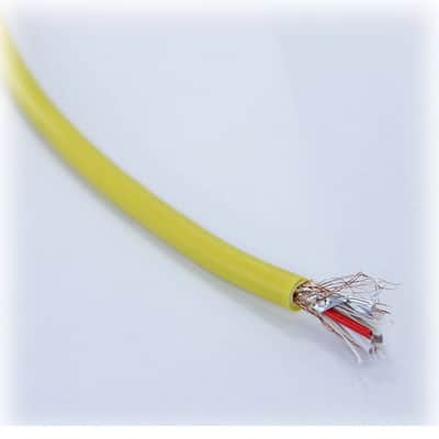 YELLOW 500ft roll spool reel stereo audio preamp signal wire cable cord 20 gauge image 2